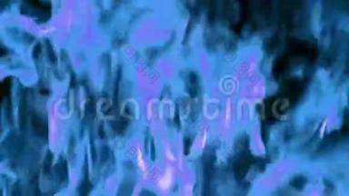 蓝色火焰抽象背景，慢动作，抽象蓝色火焰